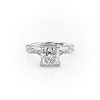 Pravina 1ct Princess Diamond Ring Vintage Regal Spark White Front